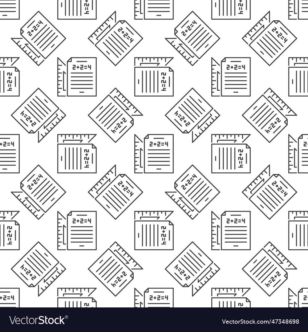 Math sheet of paper with triangle outline minimal