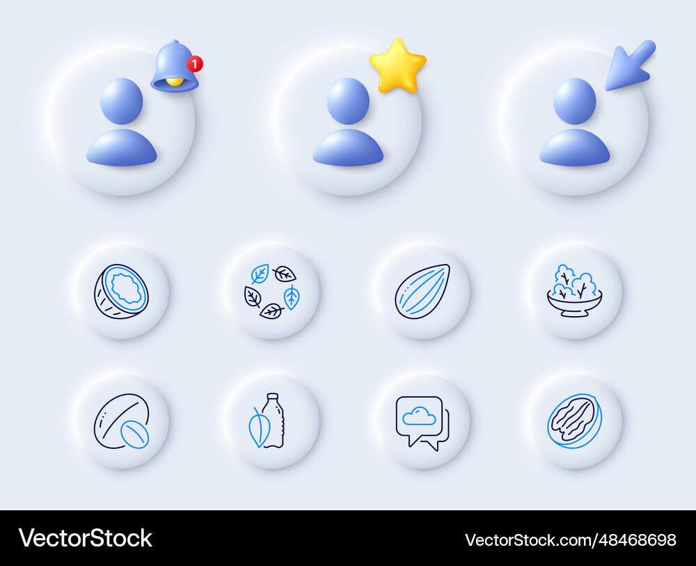 Organic tested pecan nut and weather forecast Vector Image
