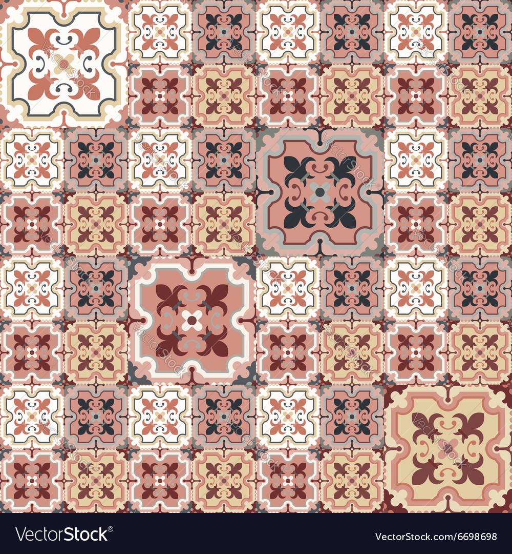 Retro floor tiles pattern
