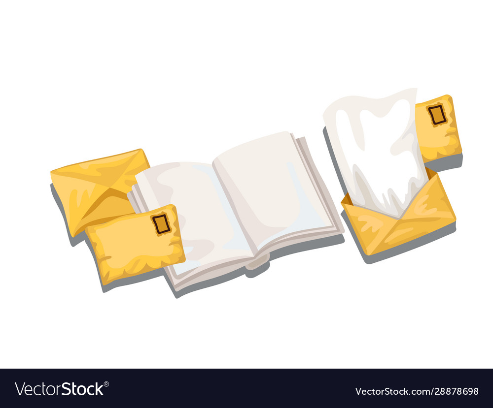 Workplace envelopes and mail on a table open