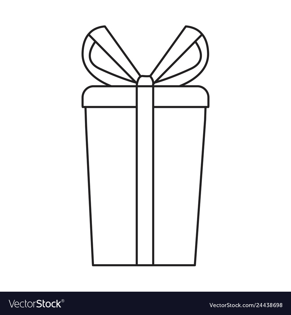 Wrapped gift box on white background