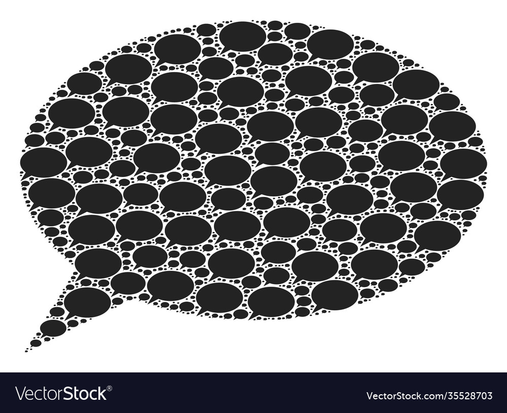Chat cloud icon recursion mosaic