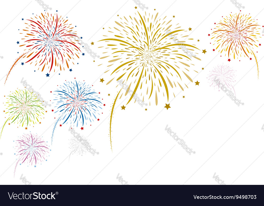 Colorful Fireworks Design Royalty Free Vector Image