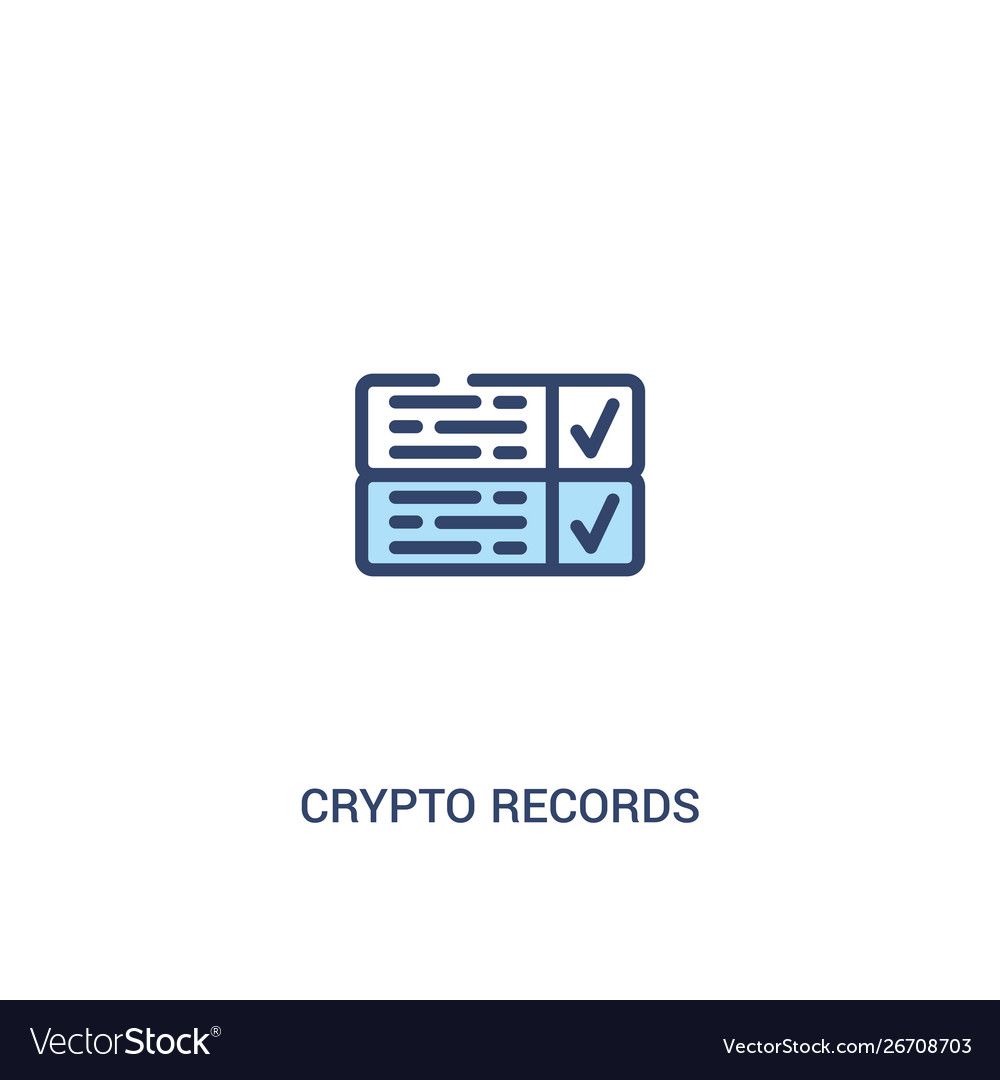 Crypto Records Icon - Simple Line