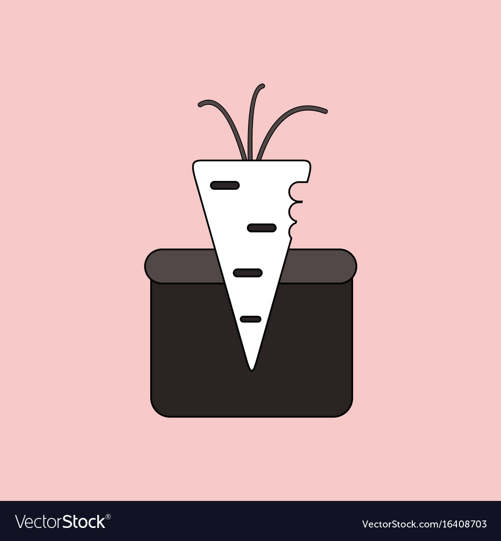 Flat icon design collection turnip in soil
