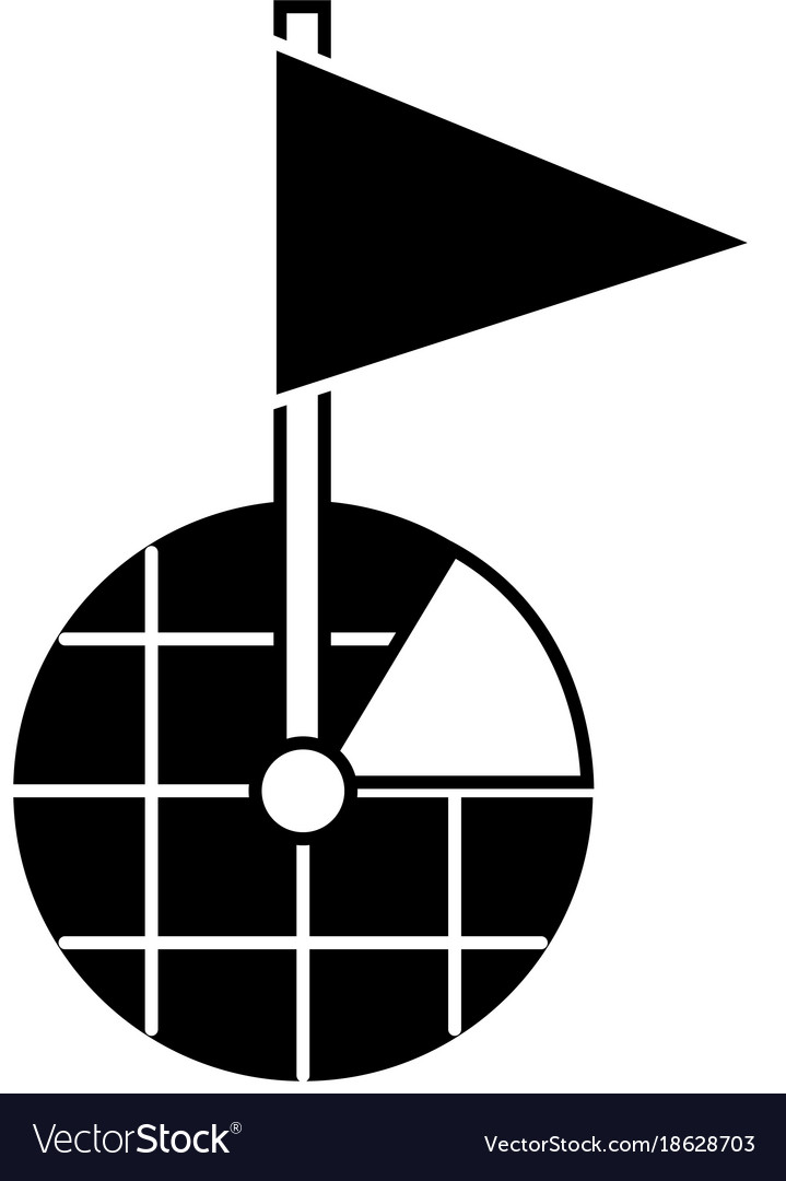 Gps navigation screen pointer map flag marker