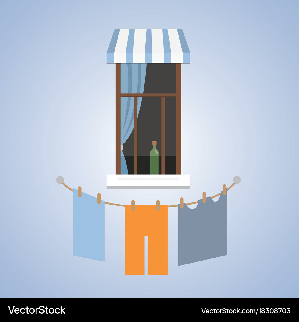 Interior window architecture Royalty Free Vector Image