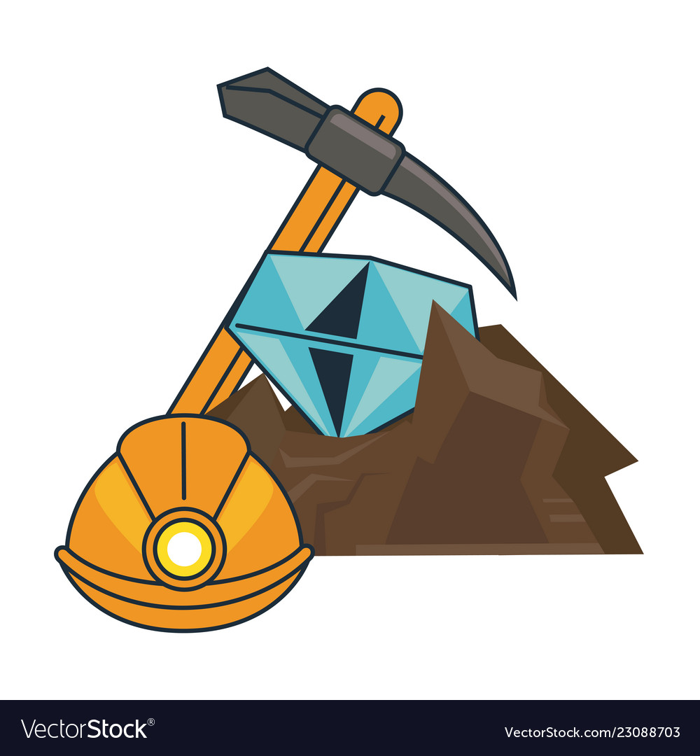 Mining tools and elements Royalty Free Vector Image