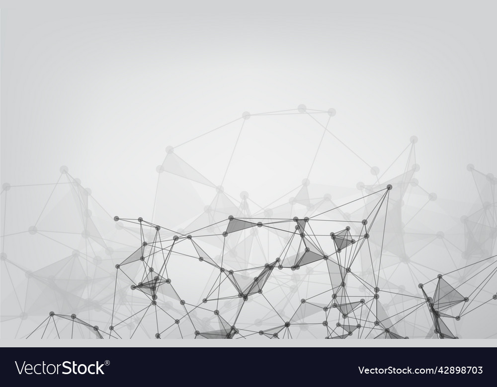 Network technology background with dots and lines vector image Network technology background with dots and lines