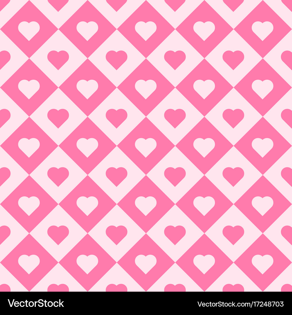 Pink Heart Tile Pattern Royalty Free Vector Image