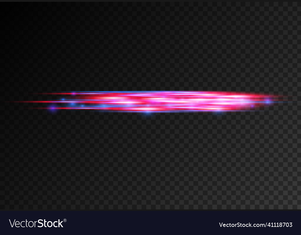 Red blue motion police line horizontal light rays Vector Image