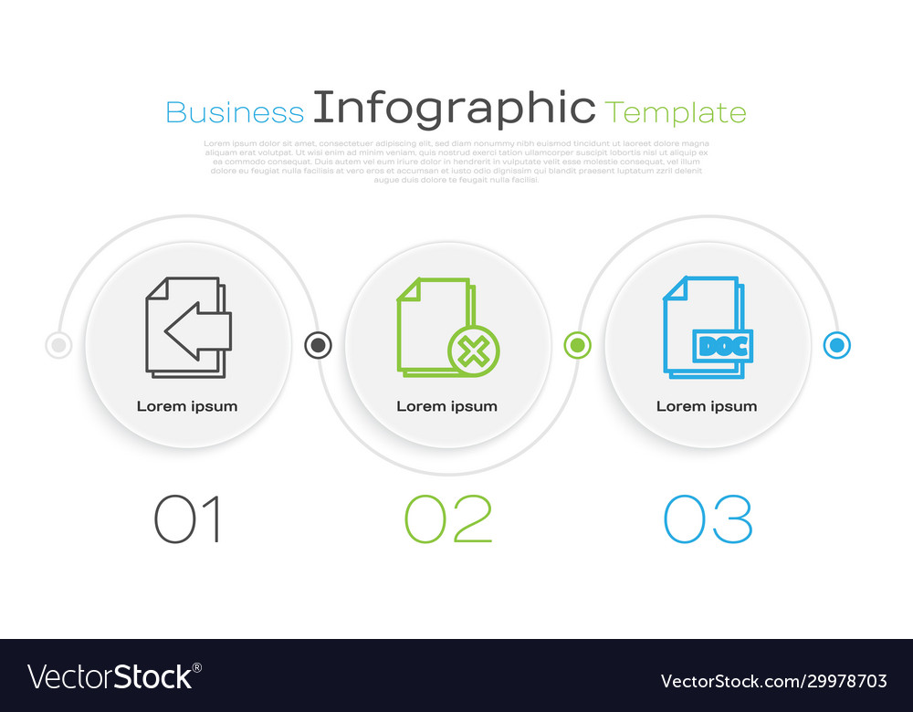 Set line next page arrow delete file document Vector Image Set line next page arrow delete file document