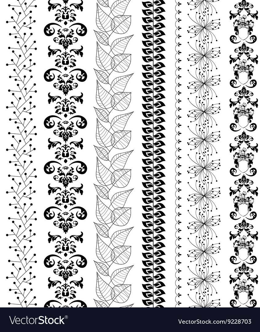 Set of abstract pattern stripes