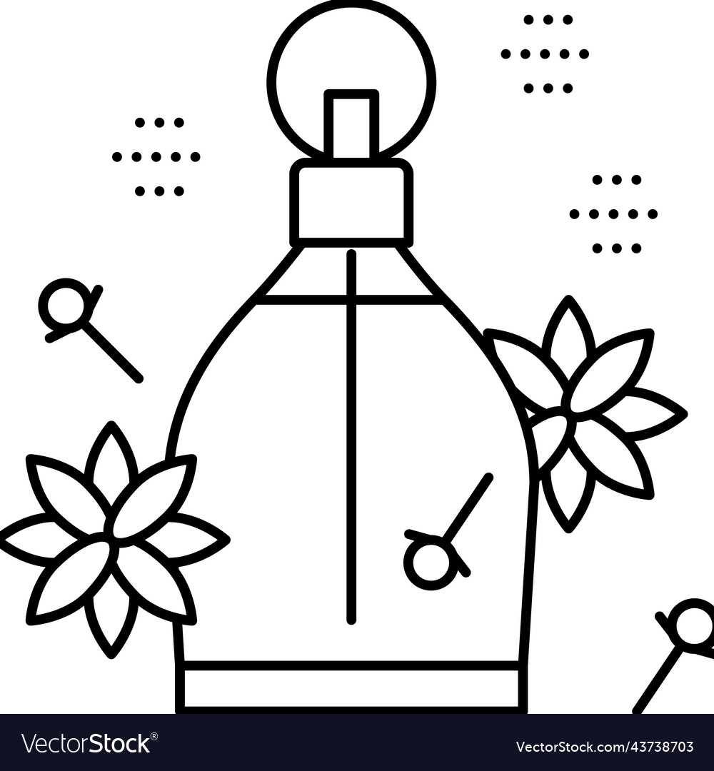 Spicy notes perfume line icon