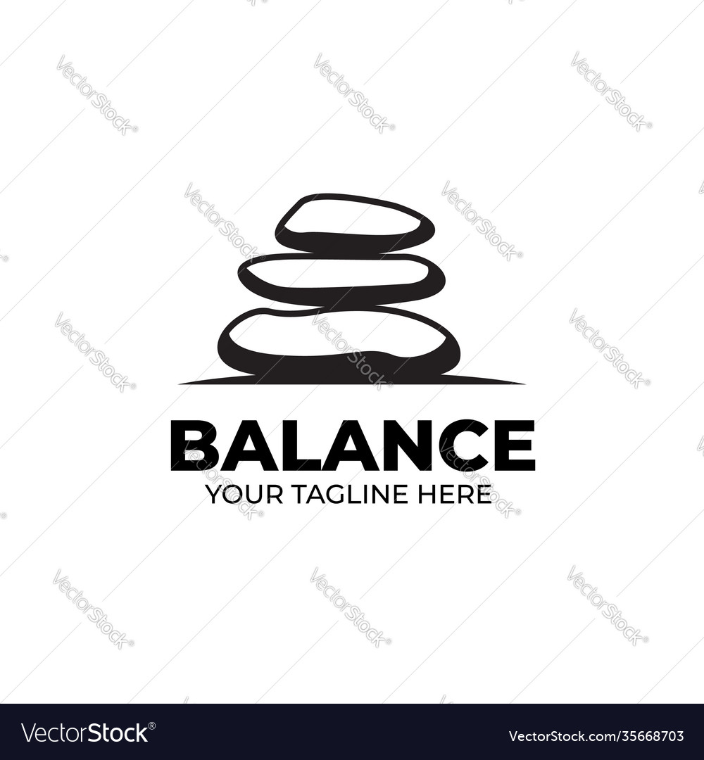 Stone balance logo design