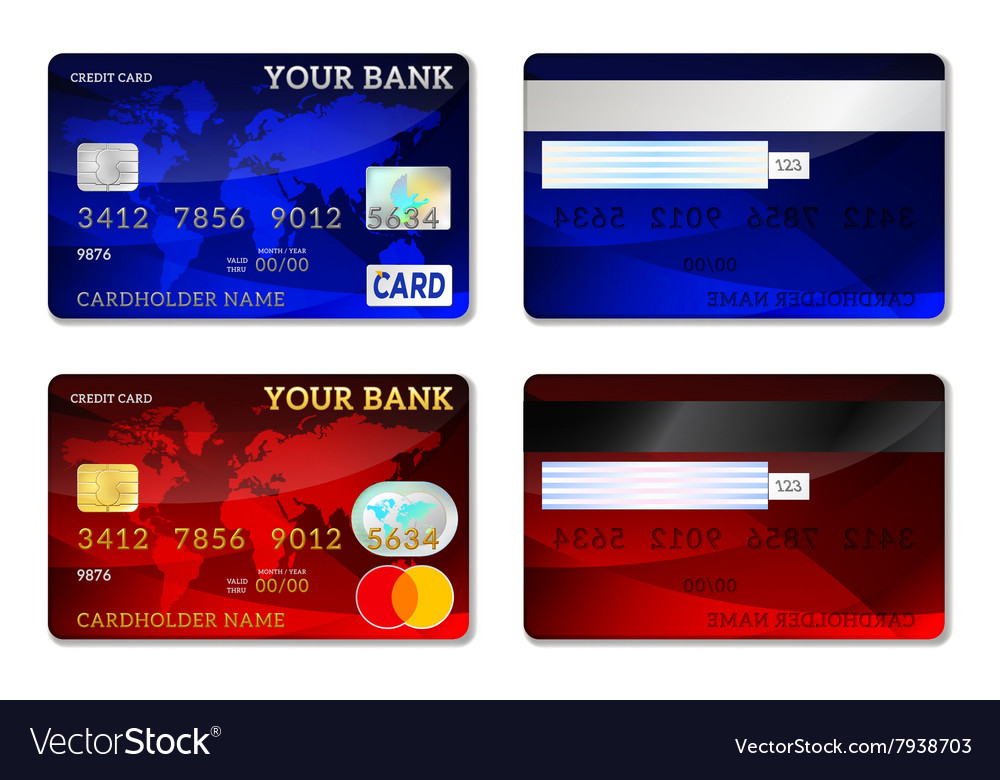 Template credit card set royalty free vector image