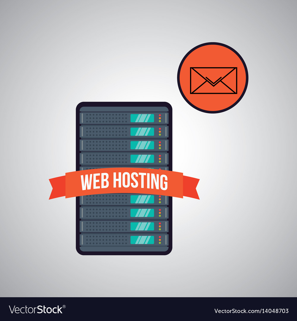 Web Hosting Design Rechenzentrum Icon isolieren