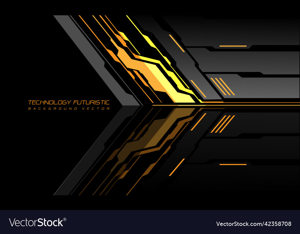 Abstrakte gelbe Cyber-Pfeil geometrische Technologie