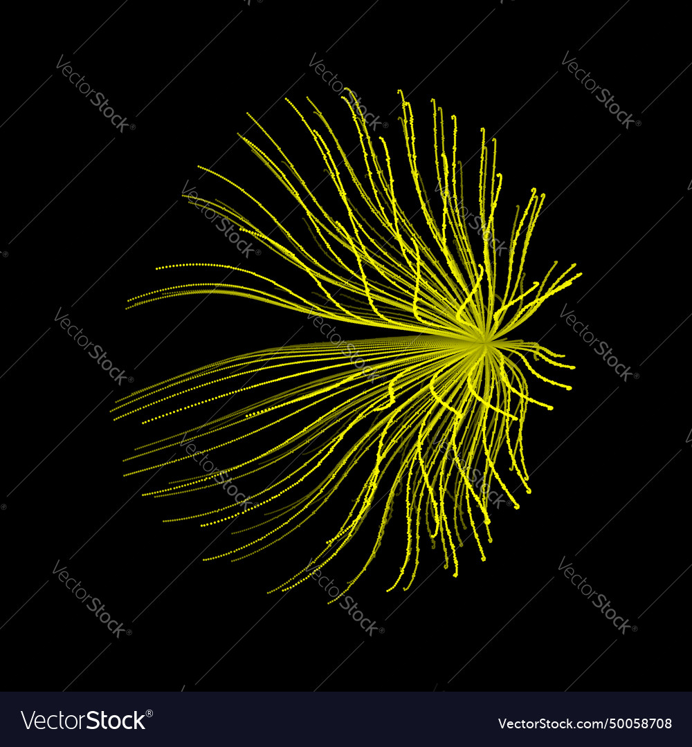 Array with dynamic particles 3d futuristic vector image Array with dynamic particles 3d futuristic
