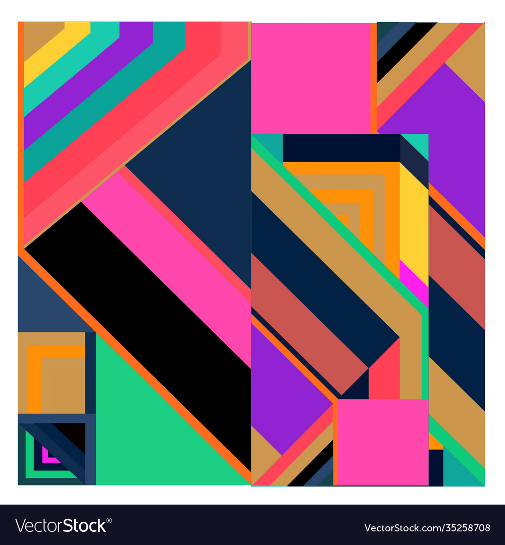 Colorful geometric and curve background pattern Vector Image Colorful geometric and curve background pattern