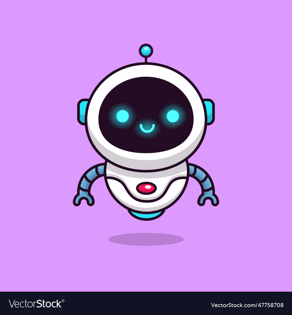 Cute robot cartoon Royalty Free Vector Image - VectorStock