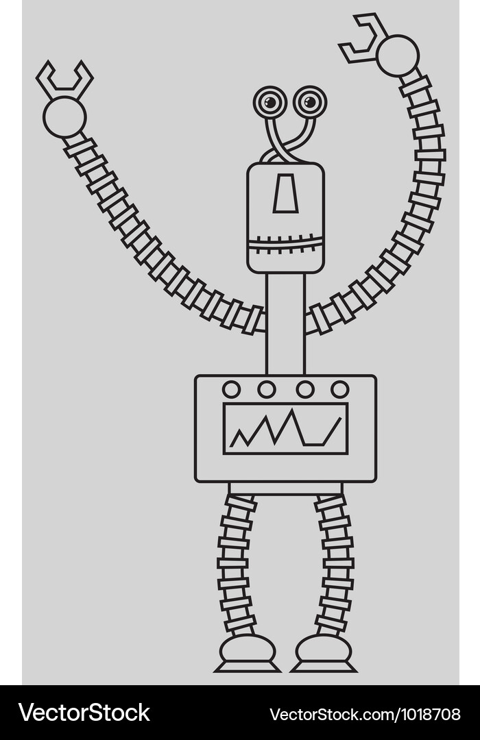 Cute robot Royalty Free Vector Image - VectorStock