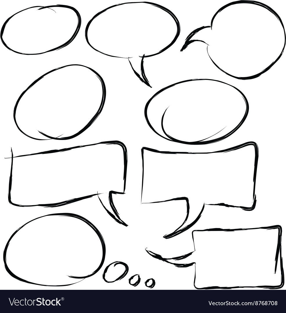 Hand Drawn Speech Bubbles