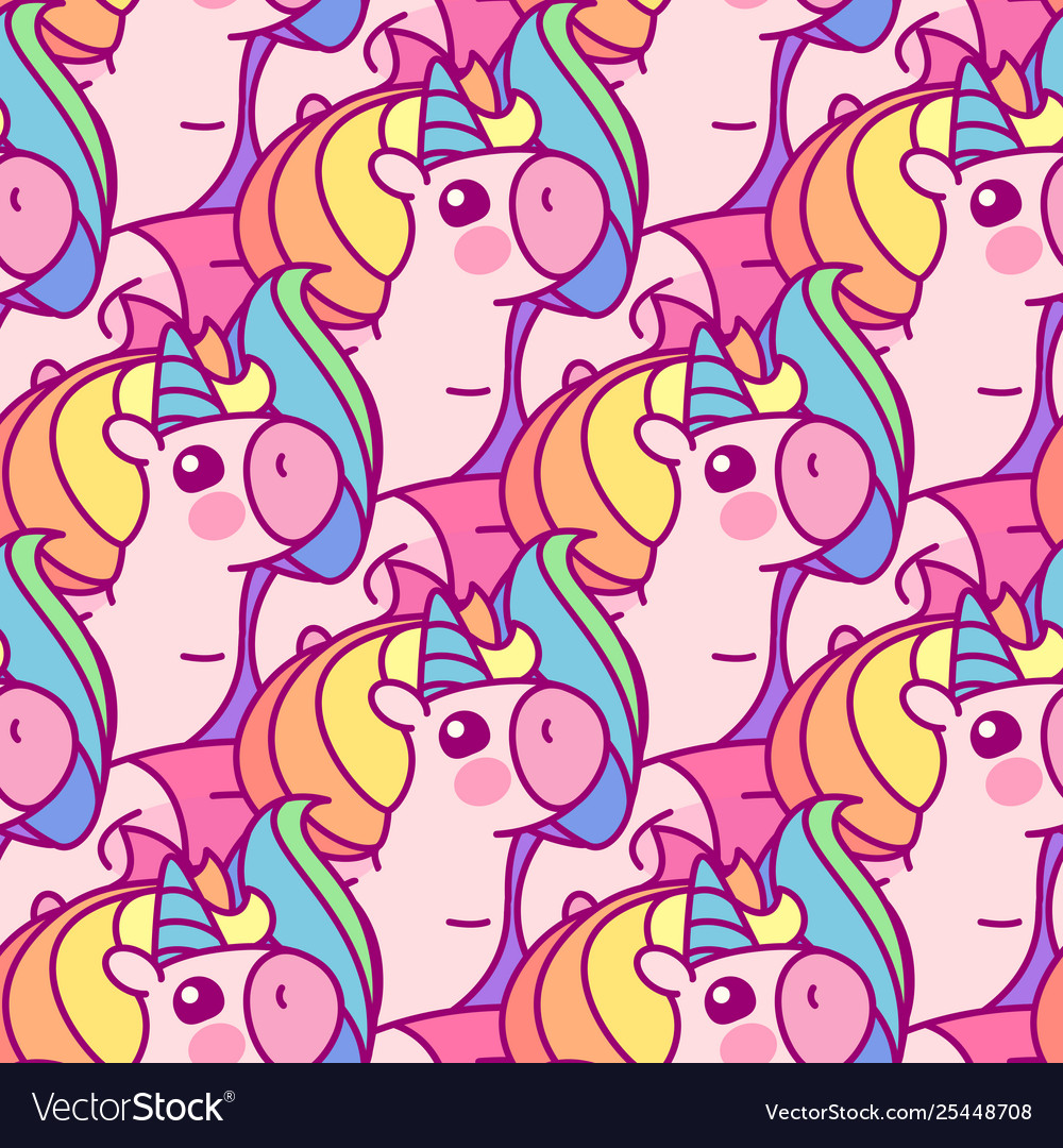 Rainbow Unicorn Seamless Pattern
