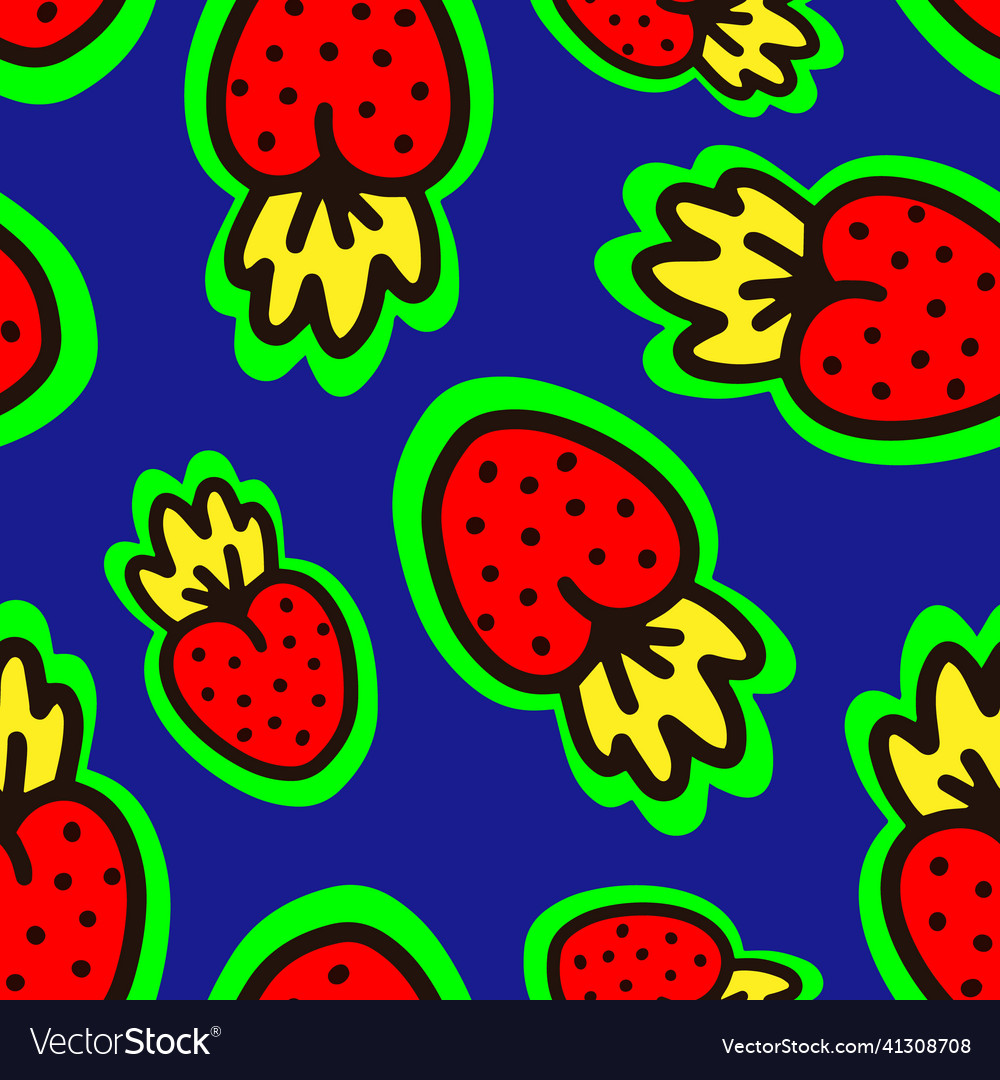 Seamless pattern with berries