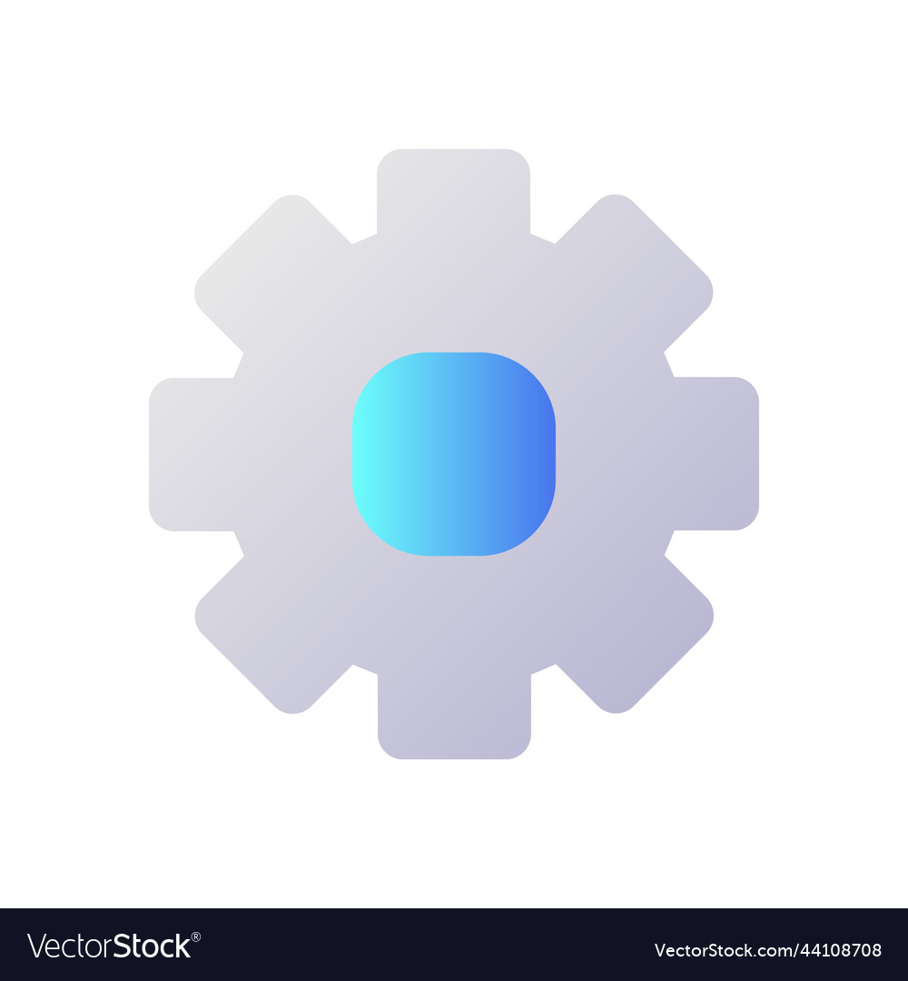 Settings pixel perfect flat gradient two-color ui vector image Settings pixel perfect flat gradient two-color ui