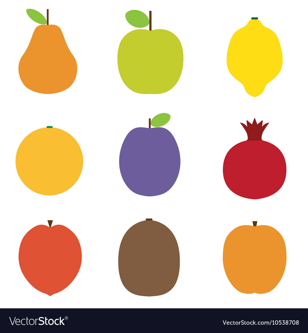 Summer fruits icons