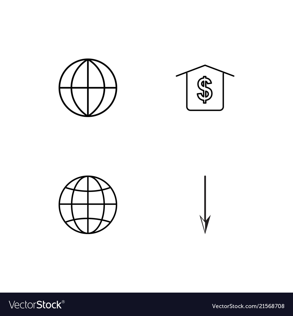 Time linear icons set simple outline