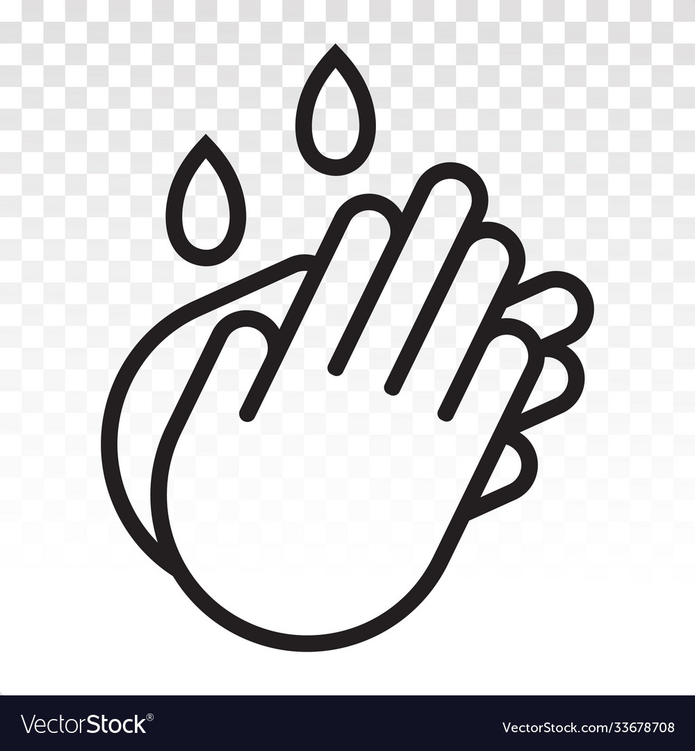 Washing Hands Wash Hand Thoroughly With Water Vector Image