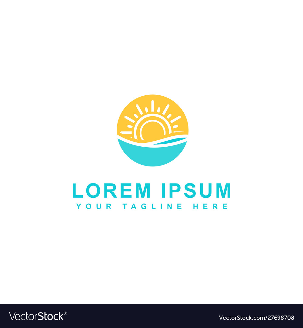 Water sun icon Royalty Free Vector Image - VectorStock