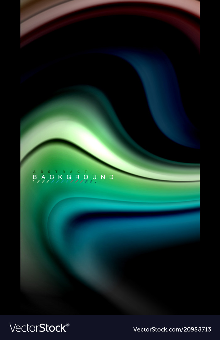 Abstract wave lines fluid rainbow style color vector image Abstract wave lines fluid rainbow style color