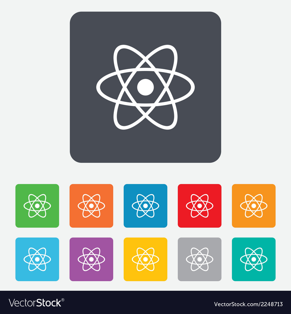 Atom sign icon part symbol