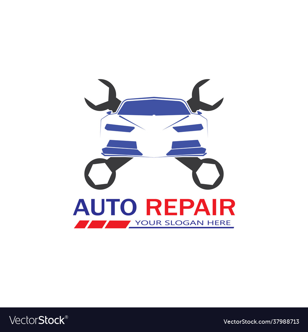 Auto repairing logo automotive Royalty Free Vector Image