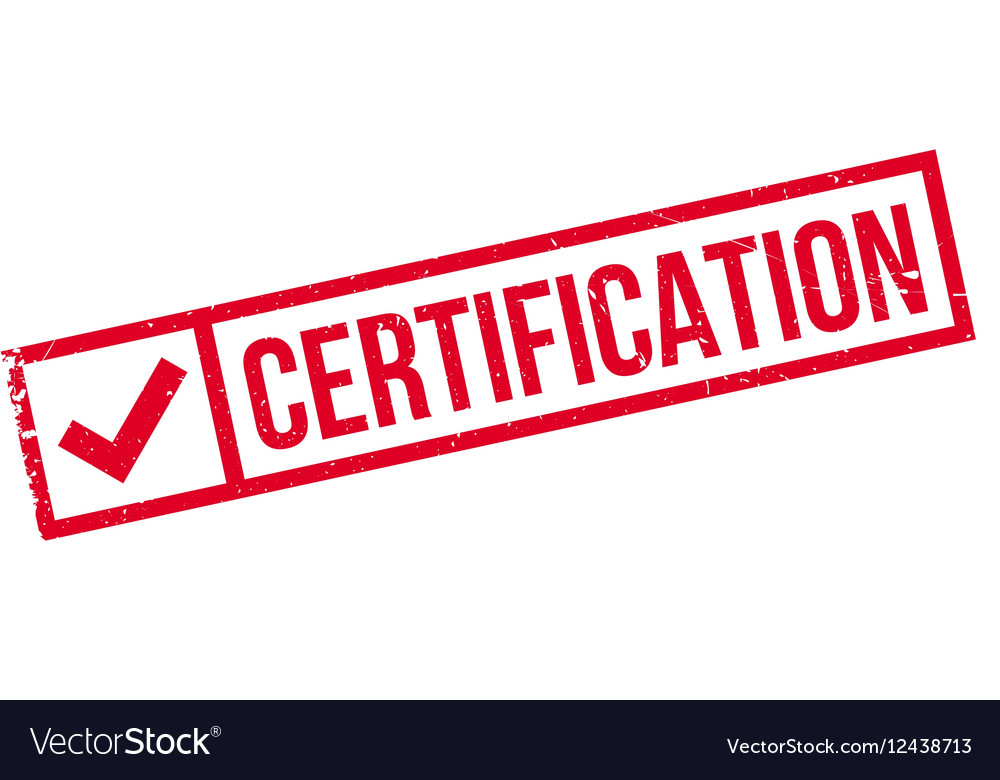 Certification rubber stamp