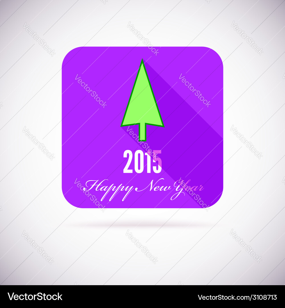 Christmas tree flat icon Royalty Free Vector Image