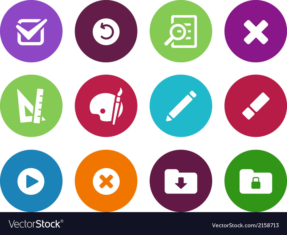 Circle Icon Set - Interface