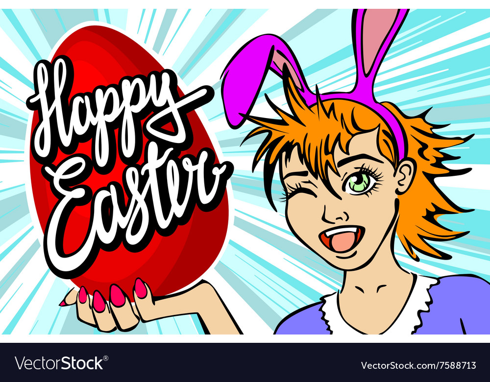 Nahaufnahme von winking bunny girl face manga