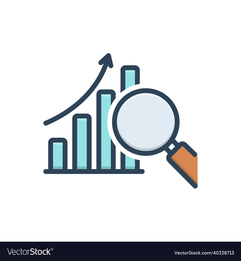 Data analysis symbol Royalty Free Vector Image