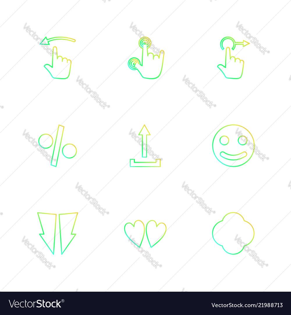 Emoji upload percentage hands pointer arrows