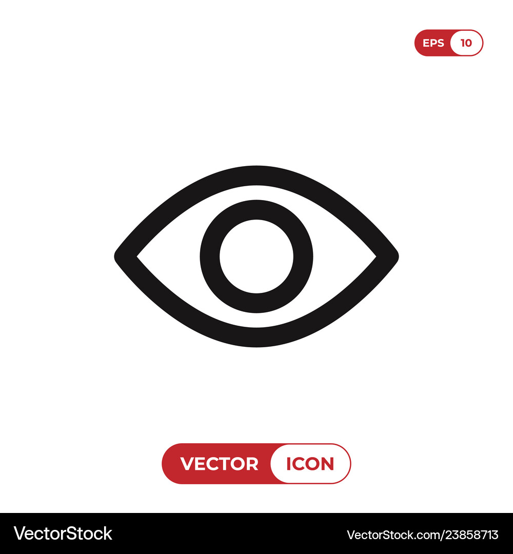 Eye icon Royalty Free Vector Image - VectorStock
