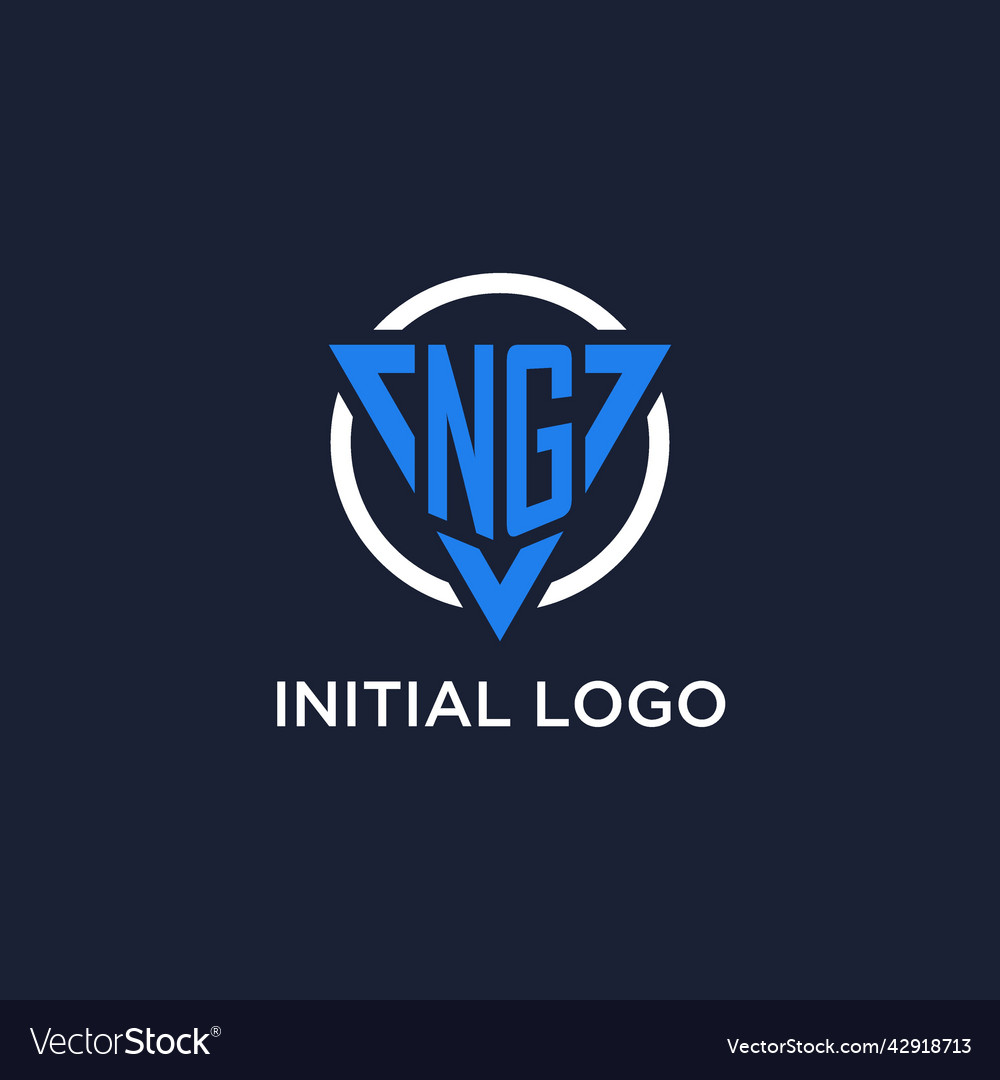 Ng monogram logo with triangle shape and circle