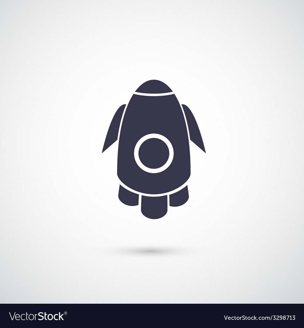 Rocket icon isolated on background