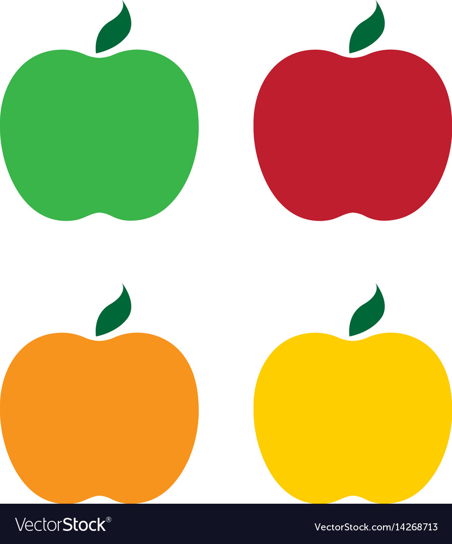 Set of different apples design