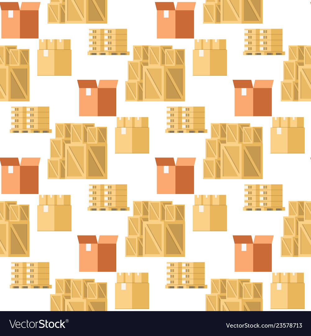 Store packaging item collection seamless pattern