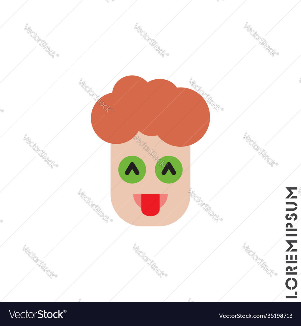 Teasing emoji boy man icon cartoon