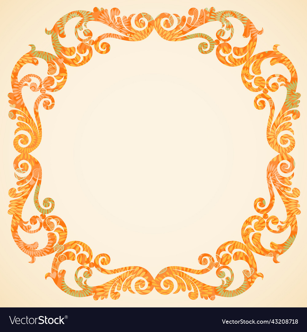 Concept abstract autumn frame with place for text vector image Concept abstract autumn frame with place for text